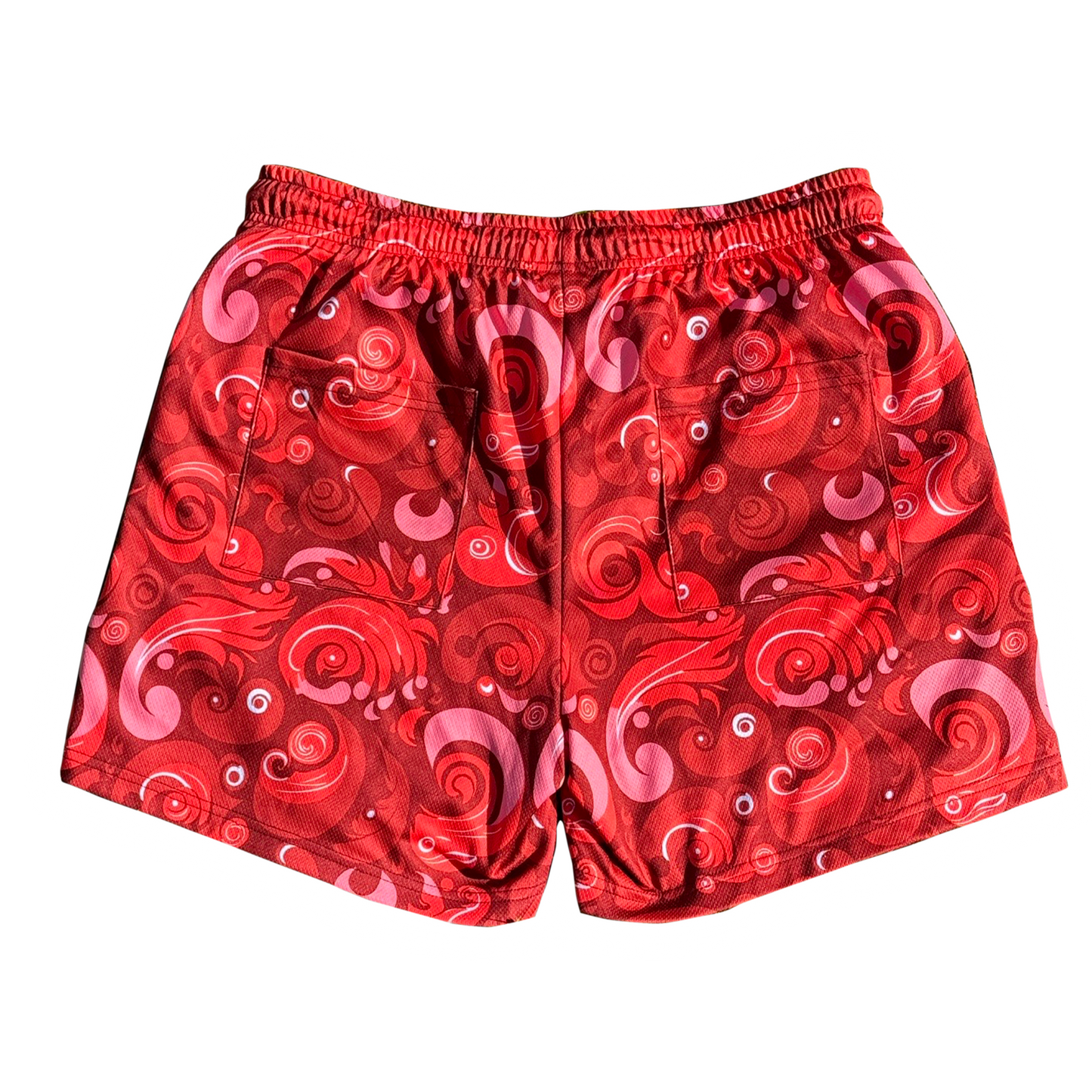 Red "TROPIC" Shorts