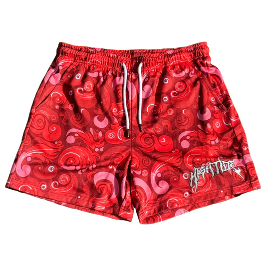 Red "TROPIC" Shorts